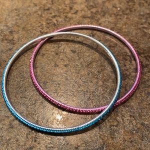 Vintage Set of 2 Pastel Bangle Bracelets